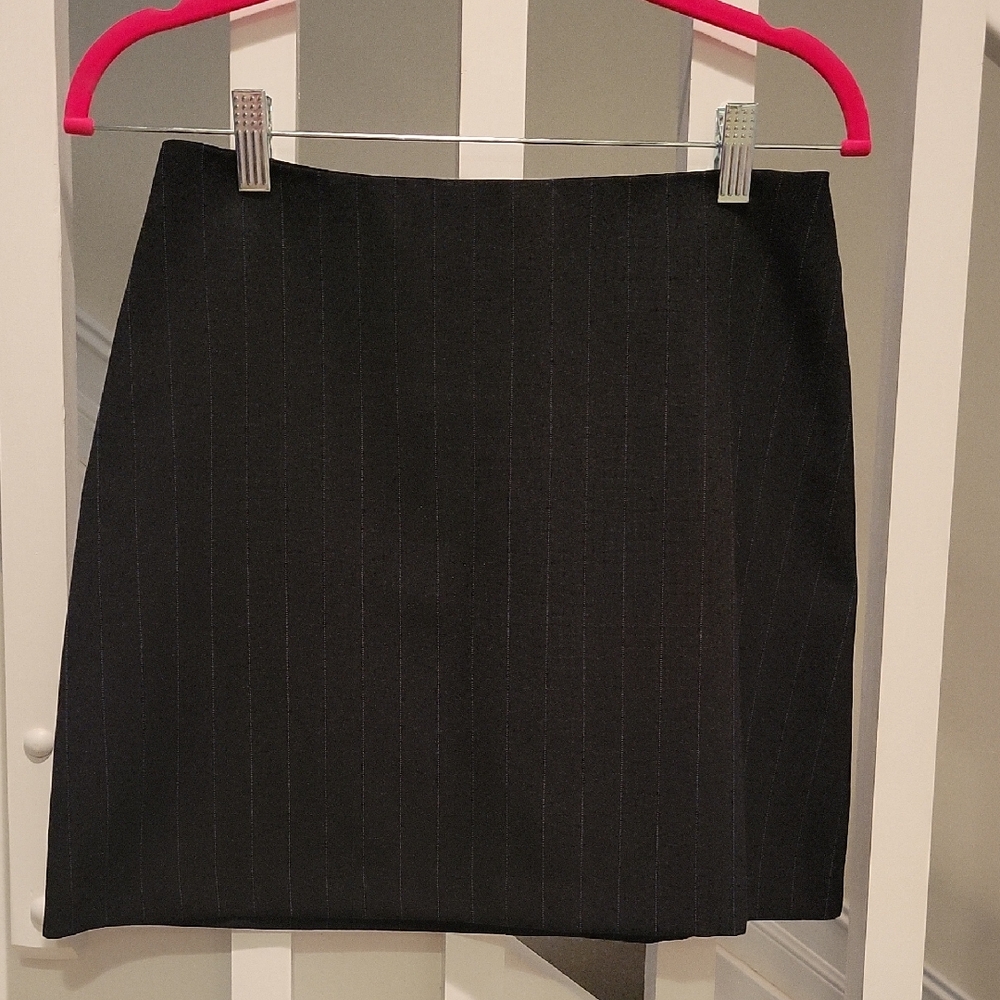 Iz Byer Black Pinstripe Mini Skirt